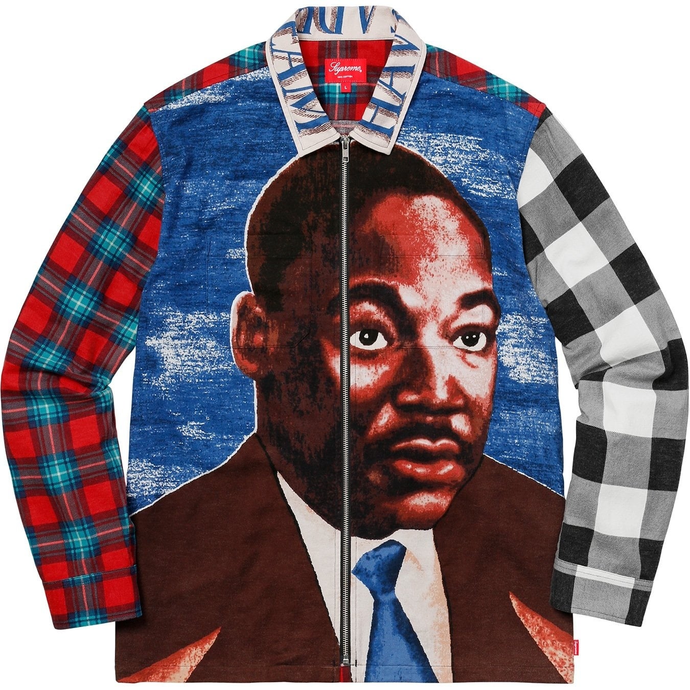 MLK Zip Up Flannel Shirt view 2